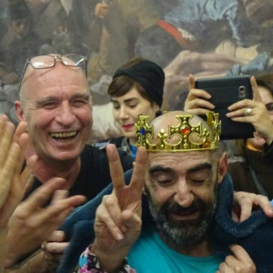 Enrique Abud, Valeria Corbalan y yo en mi muestra 