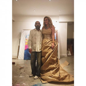 Mi vestido de papel madera para Ama Amoedo